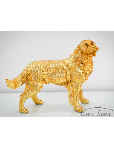 INSP. FIGURA PIES GOLDEN RETRIEVER 54 x 44 x 24cm , ZŁOTY , SREBRNY , CZARNY , BIAŁY