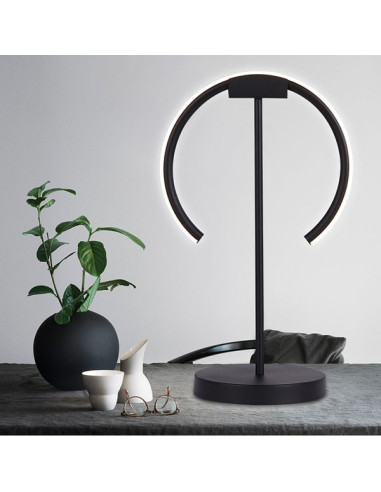 INSP. Designerska lampa stołowa Ledowe Okręgi no. 1 out 3k black