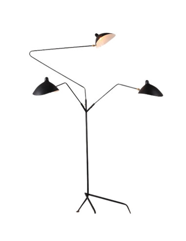 INSP. Lampa stojąca CRANE 3F , czarna 210 cm