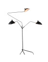 INSP. Lampa stojąca CRANE 3F , czarna 210 cm