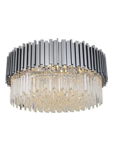 INSP. Plafon Pipe Organ Crystal Chandelier 45 cm , Brass , chrom