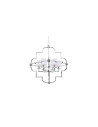 INSP. Lumina Deco BALTIMORE W6 Lampa wisząca nowoczesna 72 cm chrom , złota