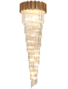 INSP. Lampa wisząca Pipe Organ Crystal 60 Spiral Brass 2 m