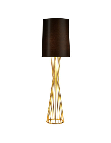 Step into Design LAMPA STOJĄCA , PODŁOGOWA FILO-2 czarno - złota 156 cm