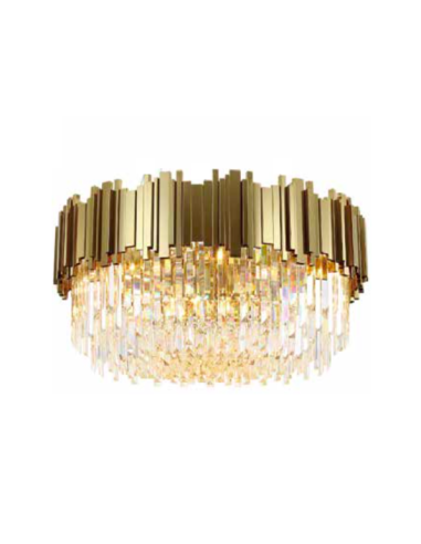 INSP. Plafon Pipe Organ Crystal Variant 40 cm Chandelier Brass