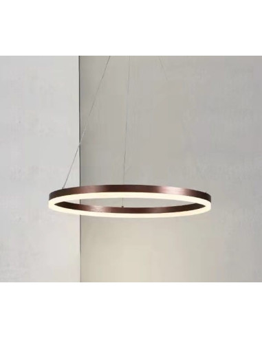 INSP. Lampa wisząca Ring 60 Coffee LED szczotkowany brąz