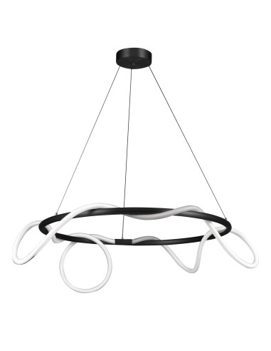 INSP. Step into Design Lampa wisząca FANTASIA ROUND LED 60 cm złota , czarna