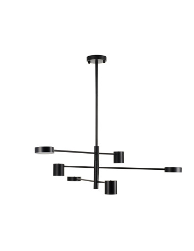 INSP. Lampa wisząca CLEX - 6P LED czarna 100 cm Step design