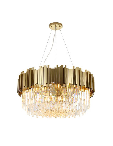 INSP. Lampa wisząca Pipe Organ Crystal Chandelier Brass 45 cm