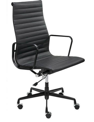 Fotel biurowy AERON PRESTIGE PLUS czarny - skóra naturalna, aluminium