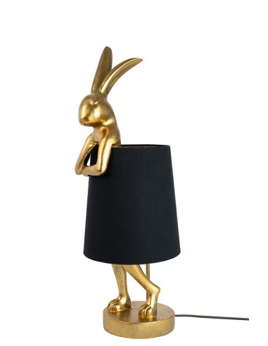 KARE lampa stołowa RABBIT 68 cm  złota / czarna