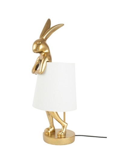 KARE lampa stołowa RABBIT 68 cm  złota / biała