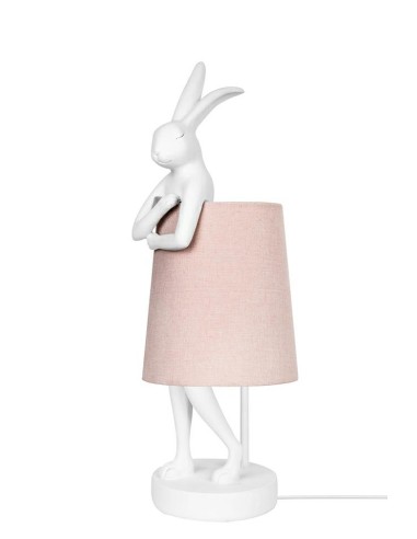 KARE lampa stołowa RABBIT 68 cm biała  / róźowa