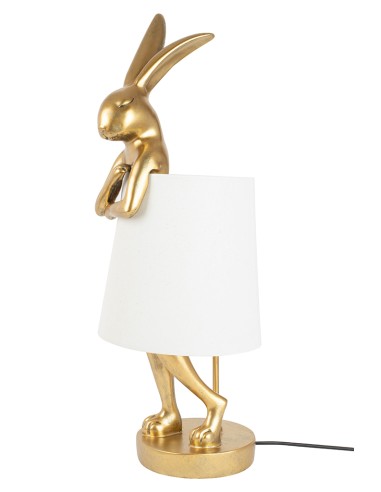 KARE lampa stołowa RABBIT 88 cm biała / złota