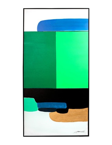 KARE obraz ABSTRACT SHAPES GREEN  73x143 cm