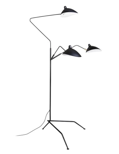 Lampa podłogowa RAVEN FLOOR UP 3 czarna - aluminium, stal węglowa