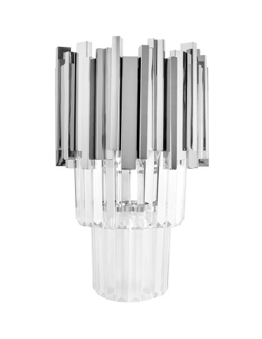 Lampa ścienna IMPERIAL WALL SILVER - stal, kryształ