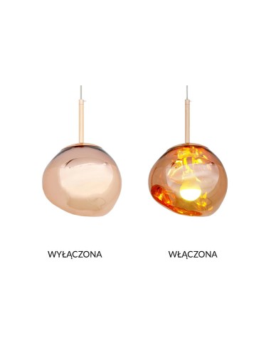 Lampa wisząca FUSION 20 miedziana - akryl