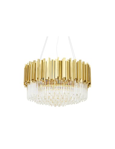 Lampa wisząca IMPERIAL GOLD 60 - stal, kryształ