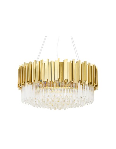 Lampa wisząca IMPERIAL GOLD 80 - stal, kryształ