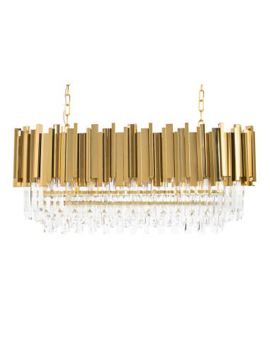 Lampa wisząca IMPERIAL LONG GOLD 90 - stal, kryształ