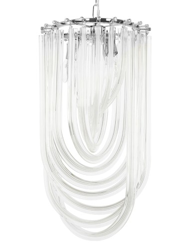 Lampa wisząca MURANO L chrom - szkło, metal