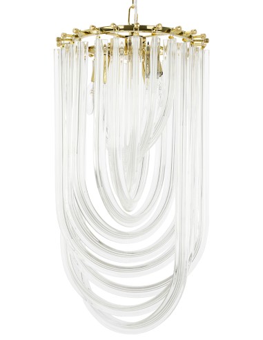 Lampa wisząca MURANO L złota - szkło, metal