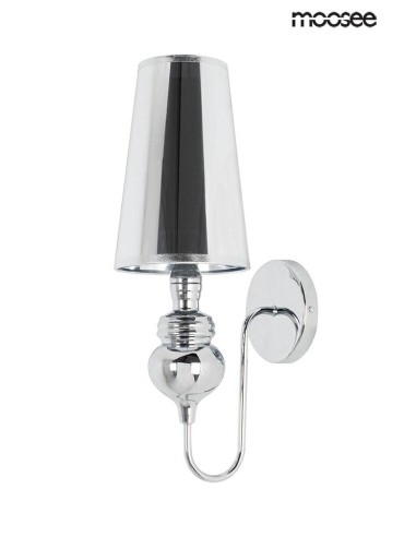 MOOSEE lampa ścienna QUEEN 15 srebrna