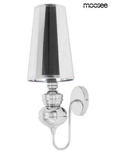 MOOSEE lampa ścienna QUEEN 20 srebrna