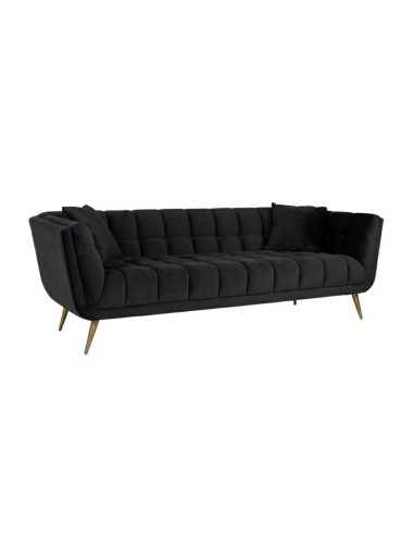 RICHMOND sofa HUXLEY ANTRACIET - welur, szczotkowane złoto