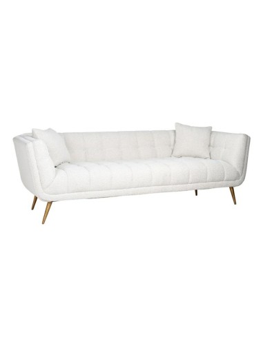 RICHMOND sofa HUXLEY BOUCLE - biała, szczotkowane złoto