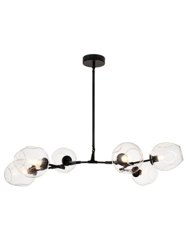 INSP. Lampa wisząca MODERN ORCHID-6 transparentno czarna 130 cm