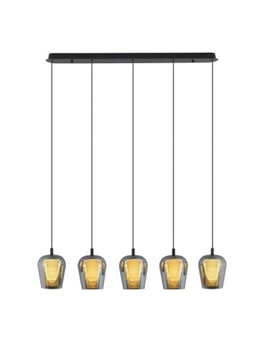 Lampa Wisząca Keso 5xLED czarna PL0141-5